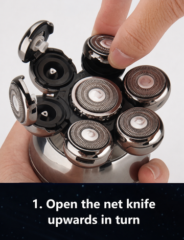 Open the net knife upwards in turn